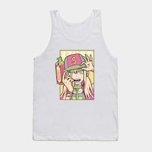 Japanese Anime Girl Vintage Tattoo Tank Top